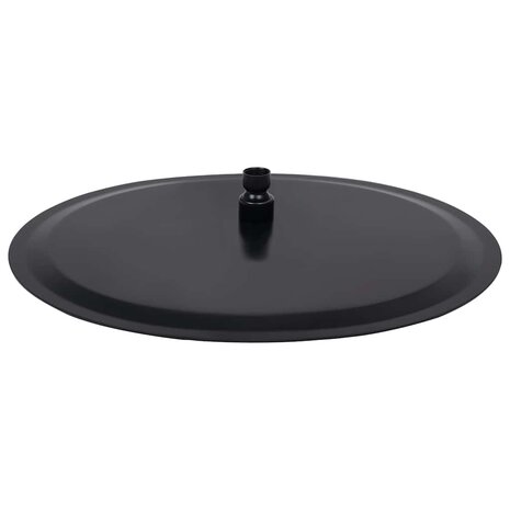 Regendouchekop rond 40 cm roestvrij staal zwart 4