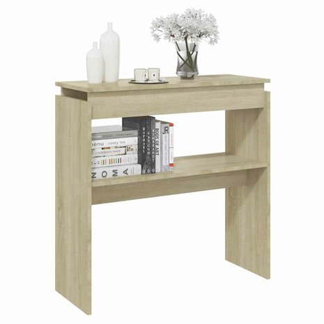 Wandtafel 80x30x80 cm bewerkt hout sonoma eikenkleurig 5