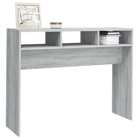 Wandtafel 105x30x80 cm bewerkt hout grijs sonoma eikenkleurig 6