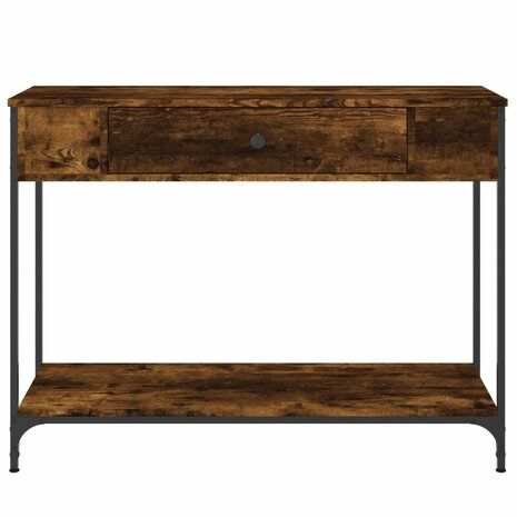 Wandtafel 100x34,5x75 cm bewerkt hout gerookt eikenkleurig 4