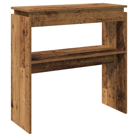 Wandtafel 80x30x80 cm bewerkt hout oud houtkleurig 5
