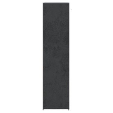 Kledingkast met vakken en stangen 45x150x176 cm stof zwart   5