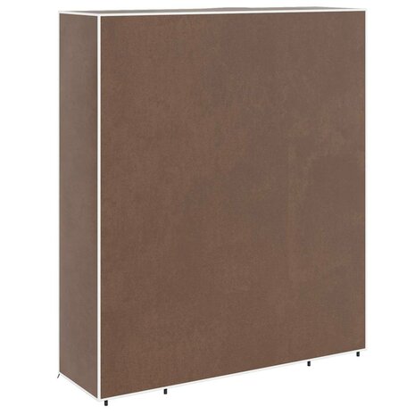 Kledingkast met vakken en stangen 45x150x176 cm stof bruin   6