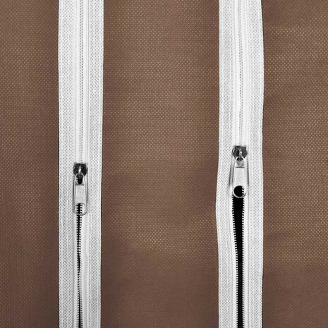 Kledingkast met vakken en stangen 45x150x176 cm stof bruin   8