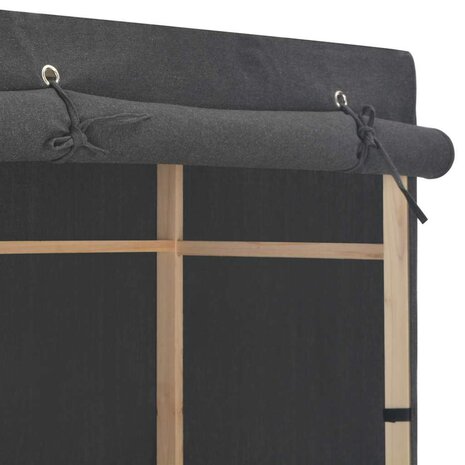 Kledingkast 3-laags 79x40x170 cm stof grijs 4