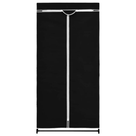 Kledingkast 75x50x160 cm zwart 4