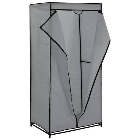 Kledingkast 75x50x160 cm grijs 3