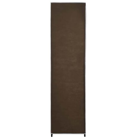 Kledingkast met 4 vakken 175x45x170 cm bruin 6