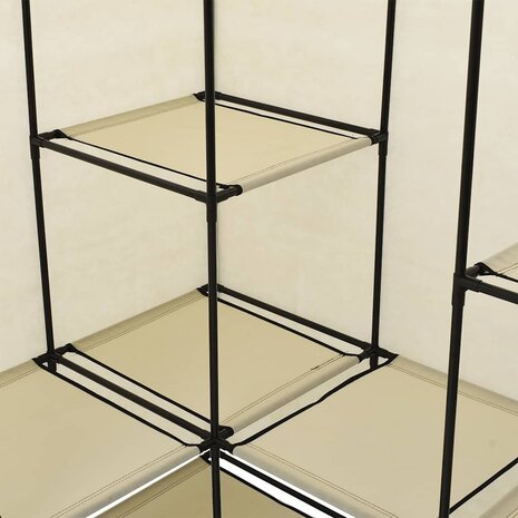 Hoekkledingkast 130x87x169 cm cr&egrave;me 5
