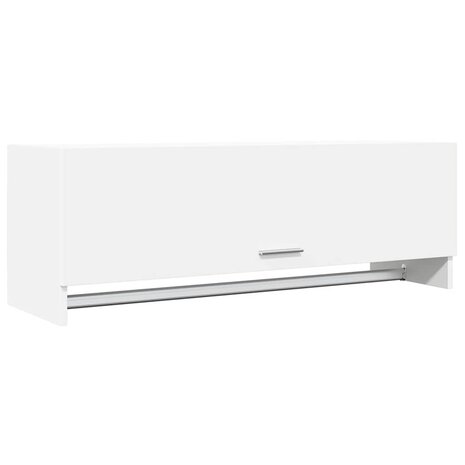 Kledingkast 100x32,5x35 cm bewerkt hout wit 2