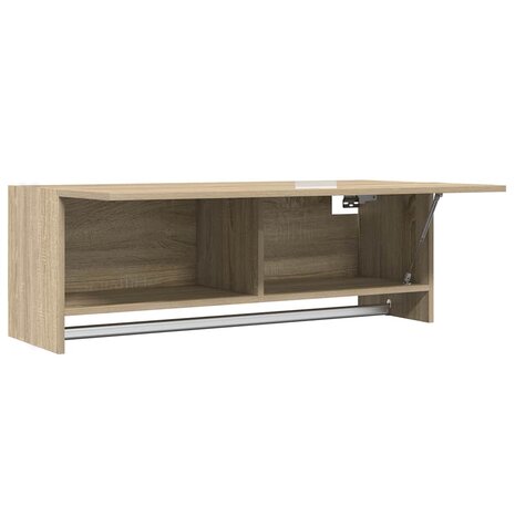 Kledingkast 100x32,5x35 cm bewerkt hout sonoma eikenkleurig 5