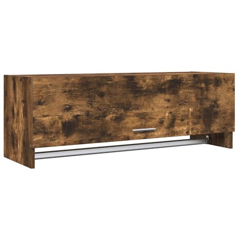 Kledingkast 100x32,5x35 cm bewerkt hout gerookt eikenkleurig 2