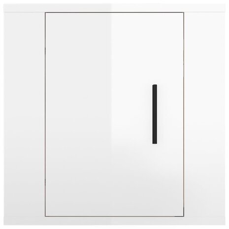 Tv-wandmeubel 40x34,5x40 cm hoogglans wit 4