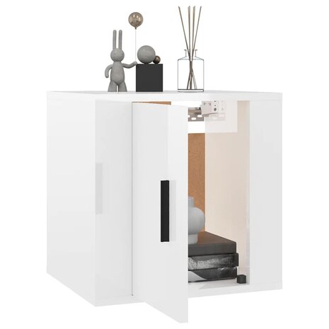 Tv-wandmeubel 40x34,5x40 cm hoogglans wit 8