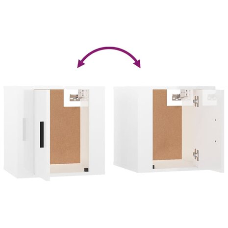 Tv-wandmeubel 40x34,5x40 cm hoogglans wit 9