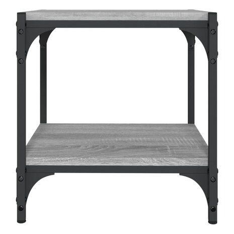Tv-meubel 40x33x41 cm bewerkt hout en staal grijs sonoma eiken 4