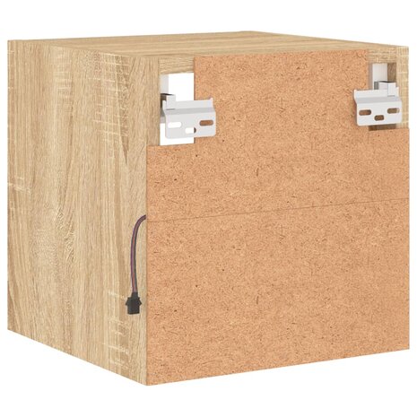 Tv-wandmeubel met LED-verlichting 30x28,5x30 cm sonoma eiken 8