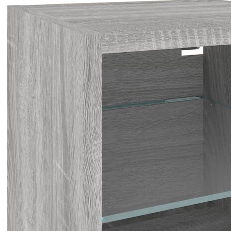 Tv-wandmeubel met LED-verlichting 30x28,5x30 cm grijs sonoma 10