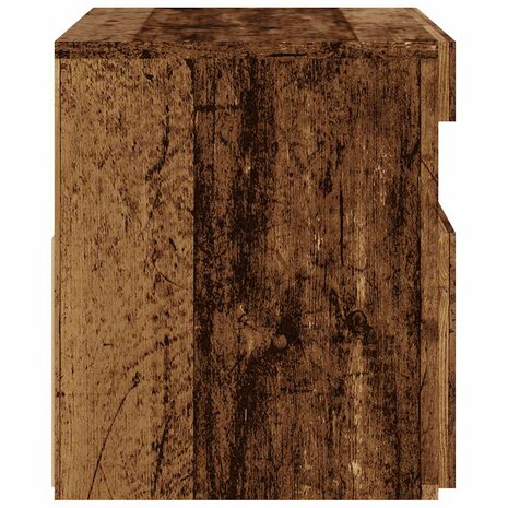 Tv-meubel met LED 60x35x40 cm bewerkt hout oud hout 9