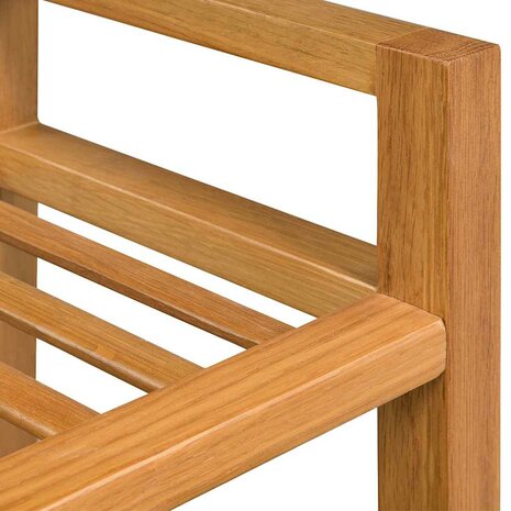 Schoenenrek met 2 schappen 50x27x40 cm massief eikenhout 4
