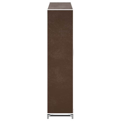 Schoenenkast met hoes 115x28x110 stof bruin  5