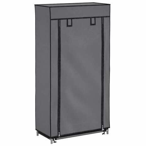 Schoenenkast met hoes 58x28x106 cm stof grijs 2