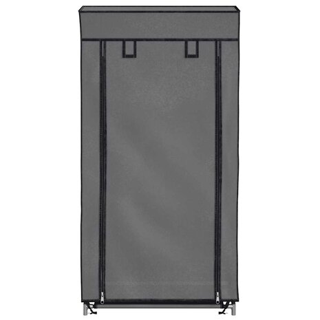 Schoenenkast met hoes 58x28x106 cm stof grijs 4