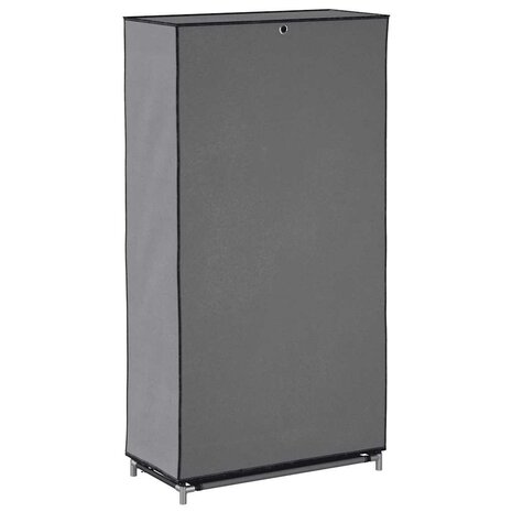 Schoenenkast met hoes 58x28x106 cm stof grijs 6