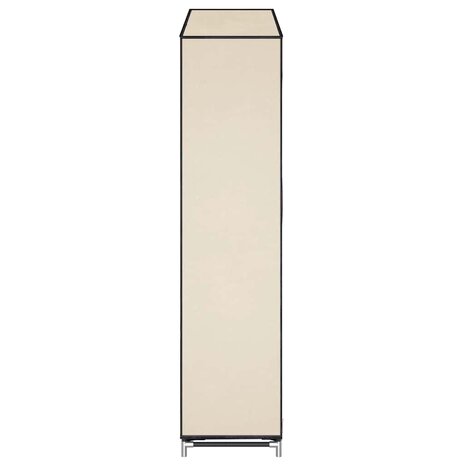 Schoenenkast met hoes 115x28x110 cm stof cr&egrave;me 5