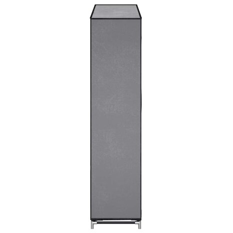 Schoenenkast met hoes 115x28x110 cm stof grijs 5