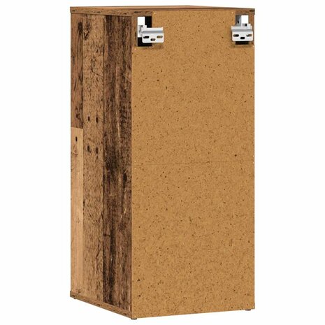 Schoenenkast 32x35x70 cm bewerkt hout oud houtkleurig 6