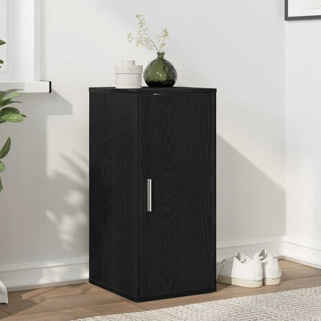 Schoenenkast 32x35x70 cm spaanplaat zwart eikenkleurig 1