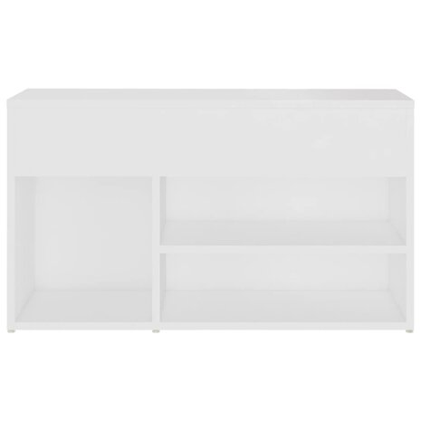 Schoenenbank 80x30x45 cm bewerkt hout wit 4