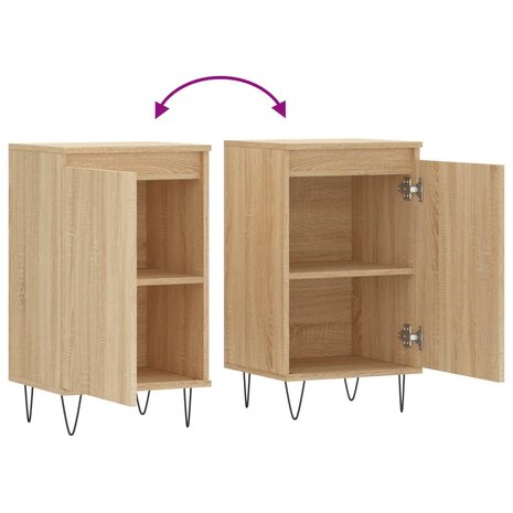 Dressoir 40x35x70 cm bewerkt hout sonoma eikenkleurig 10
