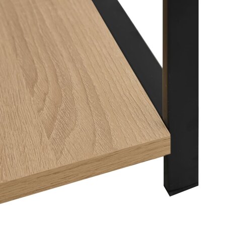 Boekenkast 33,5x39,6x79,7 cm bewerkt hout zwart en eikenkleurig 6