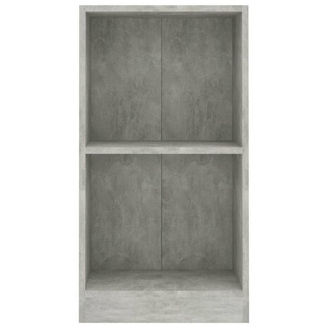 Boekenkast 40x24x75 cm bewerkt hout betongrijs 3