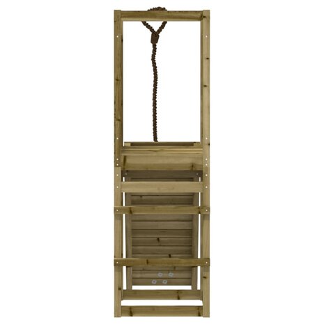 Speelhuis met klimwand ge&iuml;mpregneerd grenenhout 7