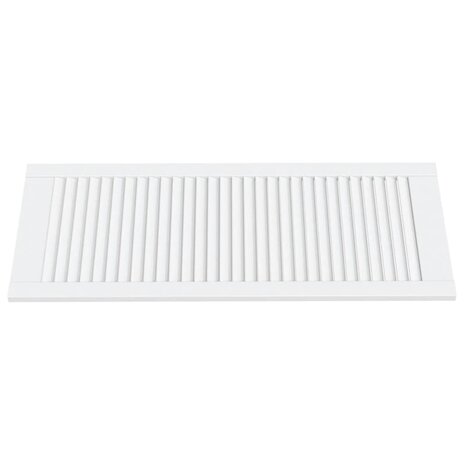 Kastdeuren met lamellen 2 st 99,3x39,4 cm grenenhout wit 3