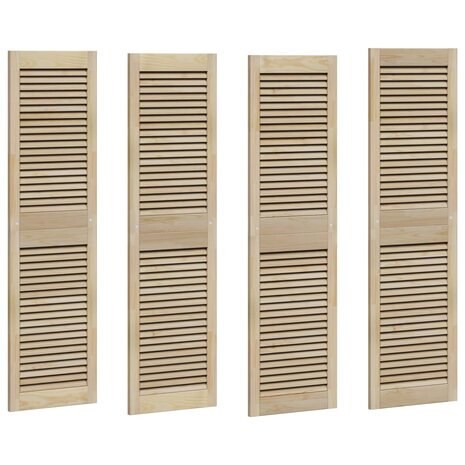 Kastdeur 4 pcs Naturel 140,5 x 2,1 x 39,5 cm Massief grenenhout 2