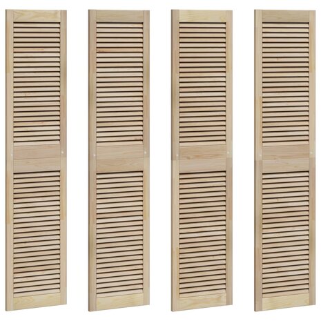 Kastdeur 4 pcs Naturel 170 x 2,1 x 39,5 cm Massief grenenhout 2