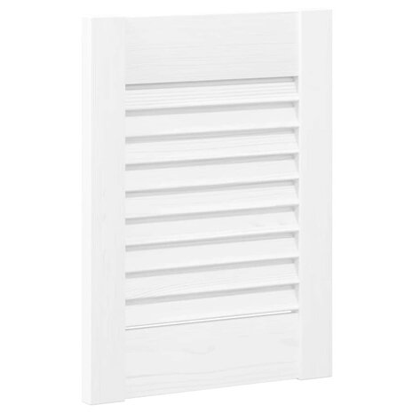 Kastdeuren louvredesign 2 st 39,5x29,5 cm wit 4