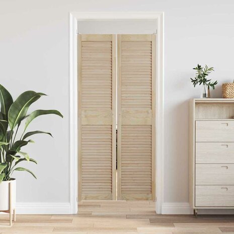 Kastdeur 2 pcs Naturel 170 x 2,1 x 39,5 cm Massief grenenhout 3