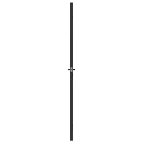 Binnendeur smal 102,5x201,5 cm gehard glas en aluminium zwart 5
