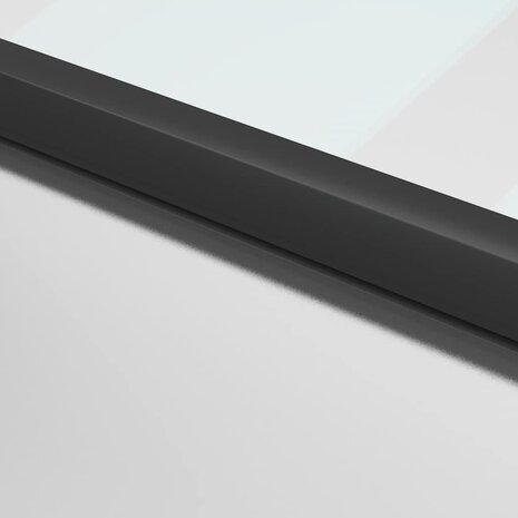 Binnendeur smal 102,5x201,5 cm gehard glas en aluminium zwart 6