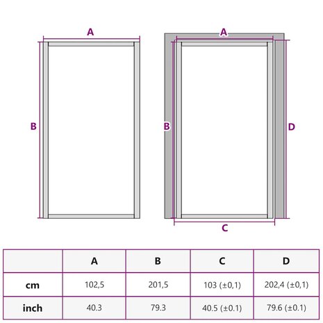 Binnendeur smal 102,5x201,5 cm gehard glas en aluminium zwart 10