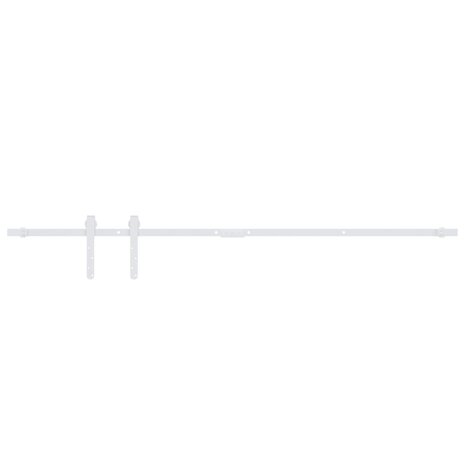 Ophangset voor minischuifdeur 122 cm koolstofstaal wit 2