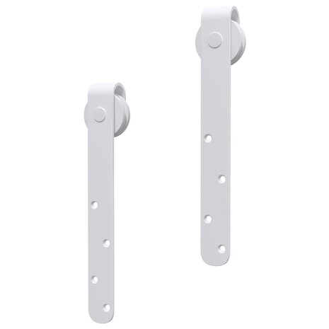 Ophangset voor minischuifdeur 122 cm koolstofstaal wit 5