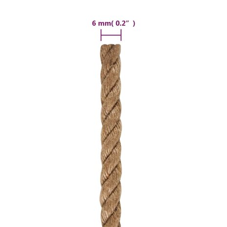 Touw 50 m lang 6 mm dik jute 6