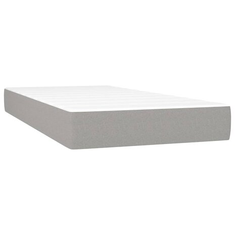 Pocketveringmatras medium 90x190x20 cm stof lichtgrijs 2