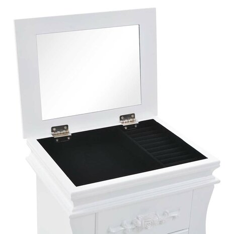 Sieradenkastje vrijstaand wit 8